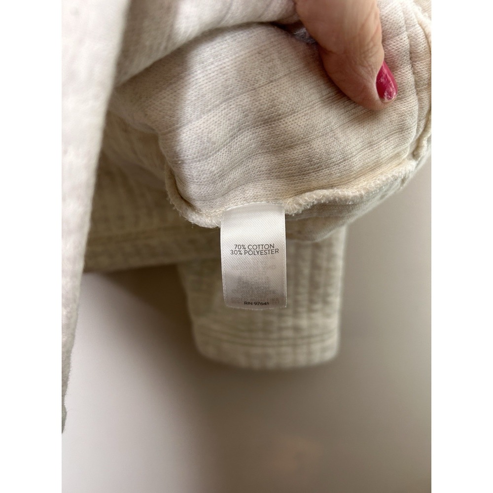 Pure Jill Jacket Women's Oatmeal Cotton Quilted Travel Career Preppy Size Large - Picture 6 of 10